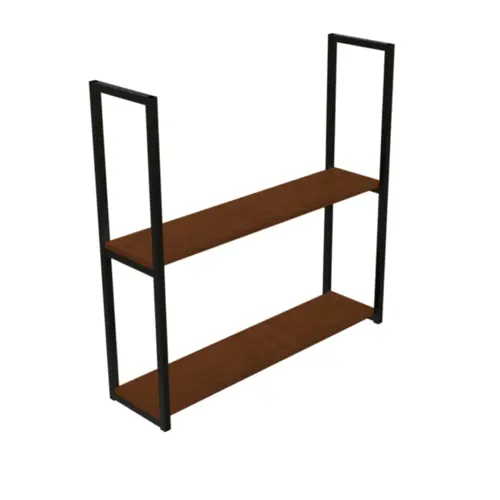 Prateleira Industrial Dupla 90x20 Avelã Brasforma