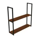 Prateleira Industrial Dupla 90x20 Avelã Brasforma