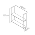 Prateleira Industrial Dupla 90x20 Avelã Brasforma