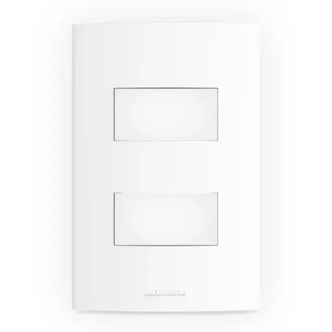 Placa 4x2 Branca 02 Módulos com Suporte InovaPro 85001 Alumbra