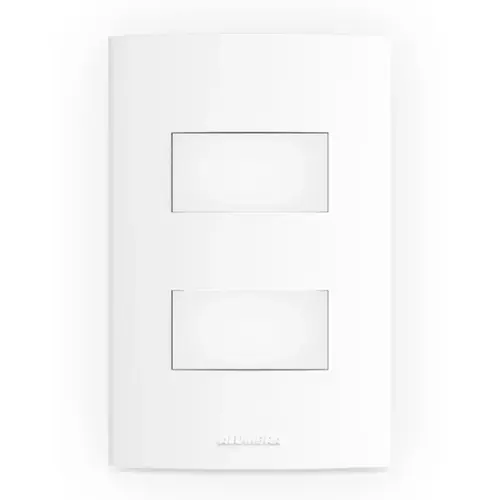 Placa 4x2 Branca 02 Módulos com Suporte InovaPro 85001 Alumbra