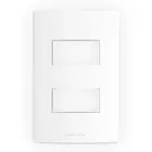 Placa 4x2 Branca 02 Módulos com Suporte InovaPro 85001 Alumbra