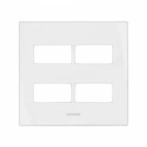 Placa 4x4 Branco 4 Módulos Separados com Suporte 4x4 InovaPro 85005 Alumbra