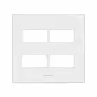 Placa 4x4 Branco 4 Módulos Separados com Suporte 4x4 InovaPro 85005 Alumbra