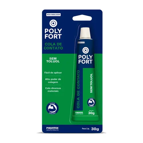 Cola de Contato sem Toluol Polyfort 30g Pulvitec