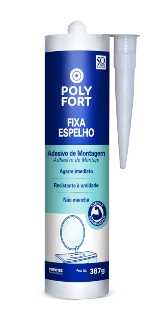 Fixa Espelho Adesivo Polyfort 387g Pulvitec