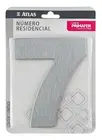 Numero Residencial  7  Adesivo Escovado PR3001/7 Primafer