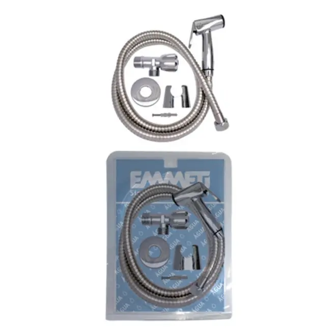 Ducha Higiênica Eco Completa 1/2" Gatilho Metal Cromado 665012S Emmeti Sfera