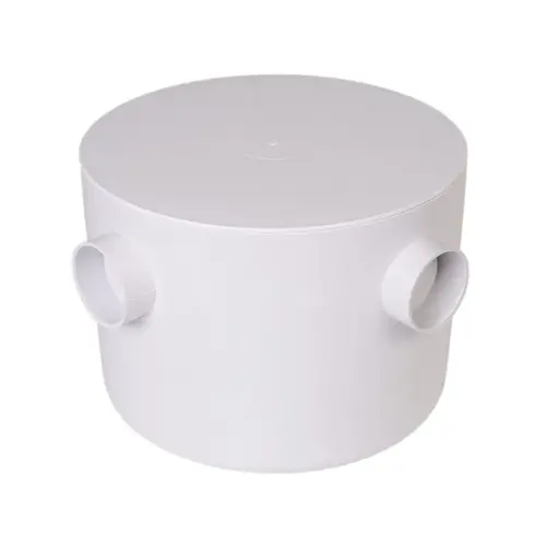 Caixa de Gordura Econômica Tampa Redonda 04L c/ Cesto Branco Estrela