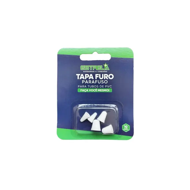 Tampa Furo Parafuso 05 Peças Branco Estrela