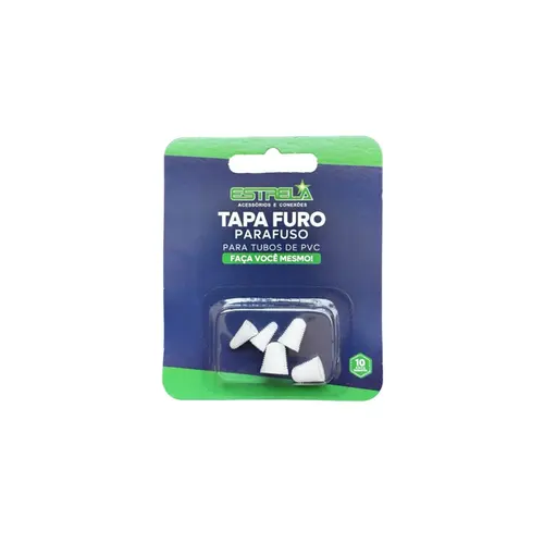 Tampa Furo Parafuso 05 Peças Branco Estrela