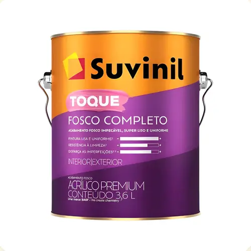 Tinta Acrilica Toque Fosco Completo 3,6L Branco Neve Suvinil