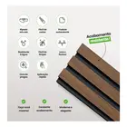 Painel Ripado Laminado EVA Autocolante Madeto Nogueira Intenso 10cmx2,5m Meurodapé