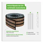 Painel Ripado Laminado EVA Autocolante Madeto Nogueira Intenso 10cmx2,5m Meurodapé
