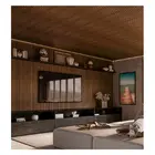 Painel Ripado Laminado EVA Autocolante Madeto Nogueira Natural 10cmx10m Meurodapé