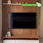 Painel Ripado Laminado EVA Autocolante Madeto Nogueira Natural 10cmx10m Meurodapé