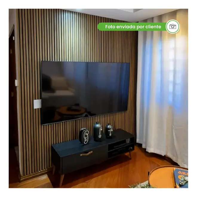 Painel Ripado Laminado EVA Autocolante Madeto Nogueira Natural 10cmx2,5m Meurodapé