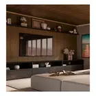 Painel Ripado Laminado EVA Autocolante Madeto Nogueira Natural 10cmx2,5m Meurodapé