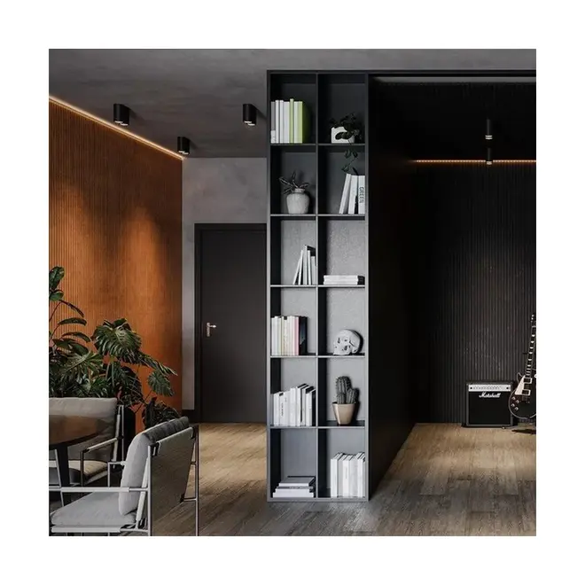 Painel Ripado Laminado de EVA Autocolante Urban Bronze 10cmx2,5m Meurodapé