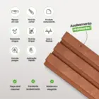 Painel Ripado Laminado de EVA Autocolante Urban Bronze 10cmx2,5m Meurodapé