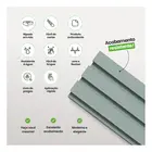 Painel Ripado Laminado EVA Autocolante Play Verde 10cmx2,5m Meurodapé