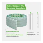 Painel Ripado Laminado EVA Autocolante Play Verde 10cmx2,5m Meurodapé