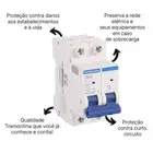 Disjuntor Din Bipolar Tdj3 63A Curva C Tramontina