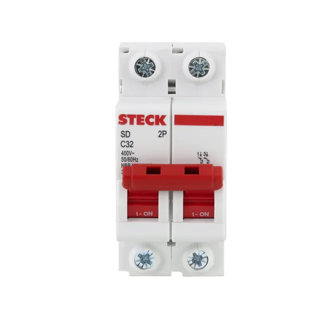 Disjuntor Bipolar Curva C 32A - SDD62C32 - Steck