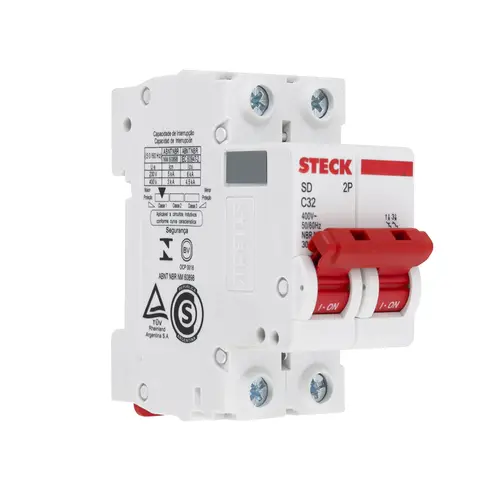 Disjuntor Bipolar Curva C 32A - SDD62C32 - Steck