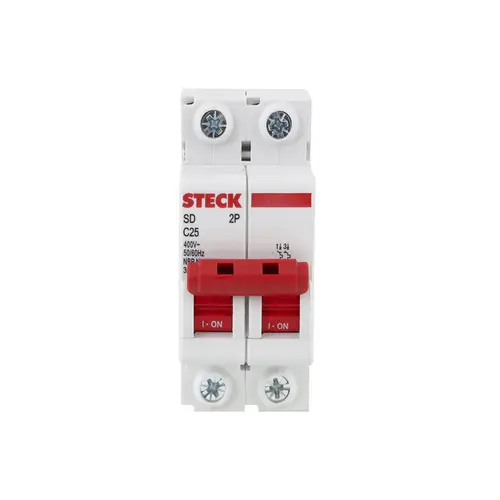 Disjuntor Bipolar Curva C 25A - SDD62C25 - Steck