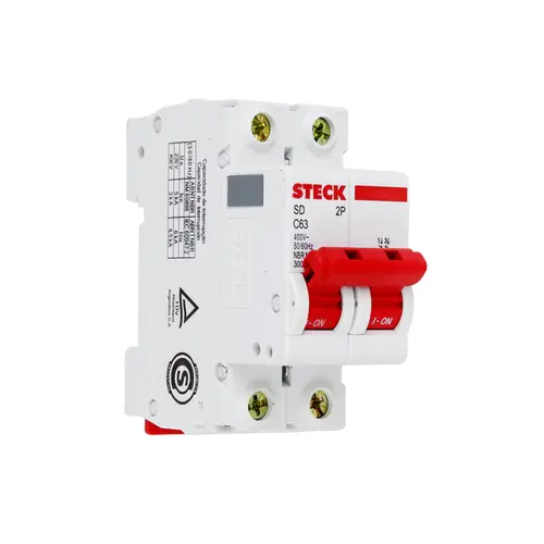 Disjuntor Bipolar Curva C 63A - SDD62C63 - Steck