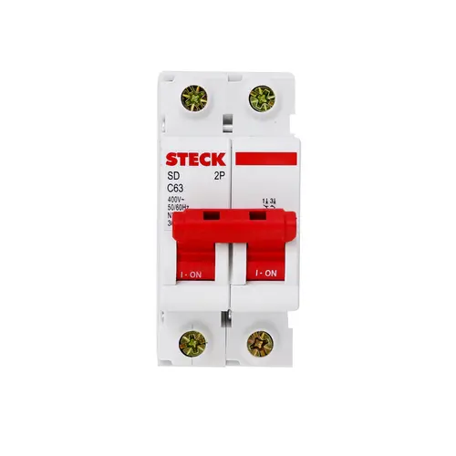 Disjuntor Bipolar Curva C 63A - SDD62C63 - Steck