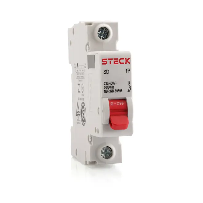 Disjuntor Unipolar Curva C 63A - SDD61C63 - Steck