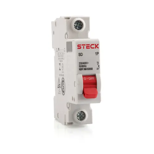 Disjuntor Unipolar Curva C 63A - SDD61C63 - Steck
