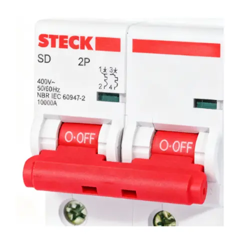 Disjuntor Bipolar Curva C 100A - SDD2C100 - Steck
