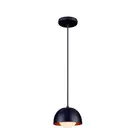 Pendente Noruega 1Lampada Preto/Cobre Startec