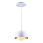 Pendente Noruega 1Lampada Branco/Dourado Startec