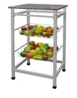 Fruteira com Tampo de Granito Jumbo p/ Microondas Branco Açomix
