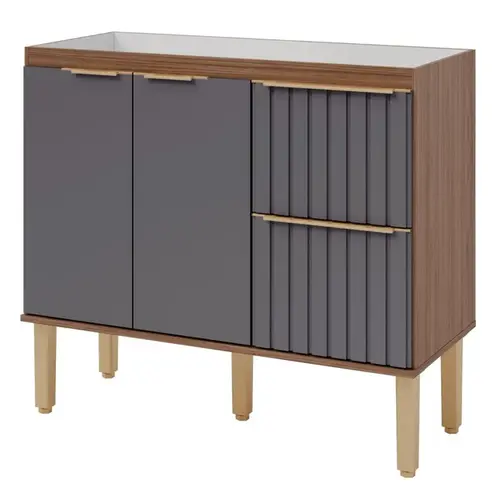 Gabinete de Cozinha Agata 1,14m Freijo/Titanium MGM