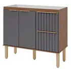 Gabinete de Cozinha Agata 1,14m Freijo/Titanium MGM