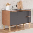 Gabinete de Cozinha Agata 1,14m Freijo/Titanium MGM