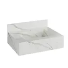 Bancada Porcelanato Lisboa Branca 60cm Cuba Esculpida - Darabas