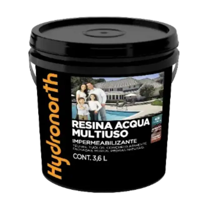 Resina Multiuso Acqua Brilhante Incolor 3,6L Hydronorth
