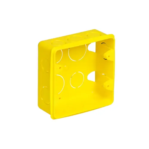 Caixa de Luz PVC 4x4 Embutir Amarela  Krona