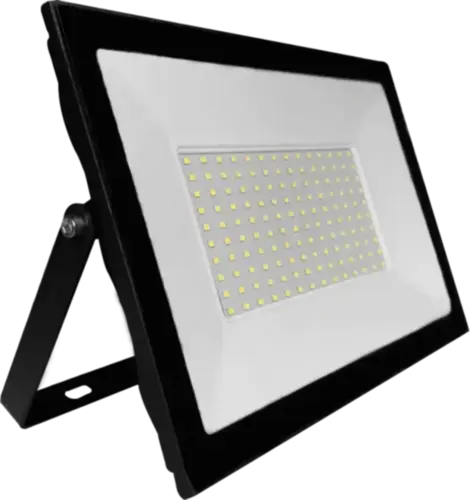 Refletor Superled Slim 100w Preto 6500K Biv Ourolux