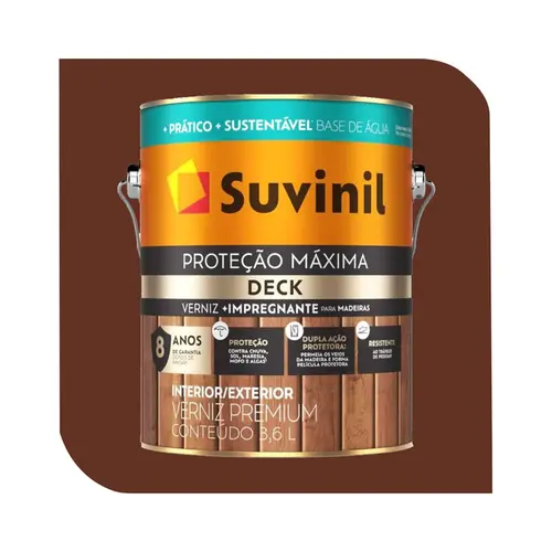 Verniz Deck Acetinado Proteção Máxima 3,6L Imbuia Suvinil