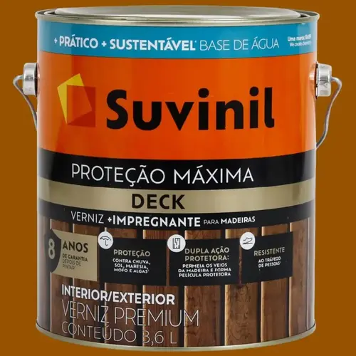Verniz Deck Acetinado Proteção Máxima 3,6L Natural Suvinil