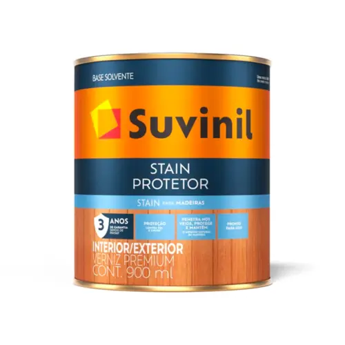 VERNIZ STAIN ACETINADO 0,9L NATURAL SUVINIL