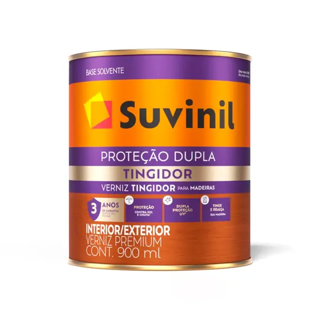 VERNIZ TINGIDOR BRILHANTE 0,9L IMBUIA SUVINIL