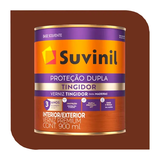 VERNIZ TINGIDOR BRILHANTE 0,9L IMBUIA SUVINIL